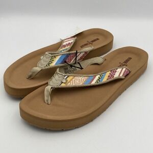 Minnetonka Sandals Women Size 8 Hedy Thong Cortez 75000 NWT New Comfort Fun
